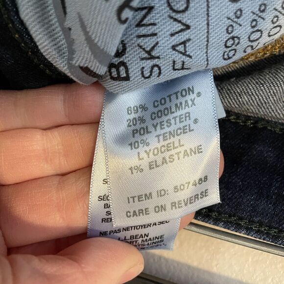Women's L.L. BeanFlex Jeans High-Rise Slim-Leg Ankle Sz 6 - Picture 10 of 10